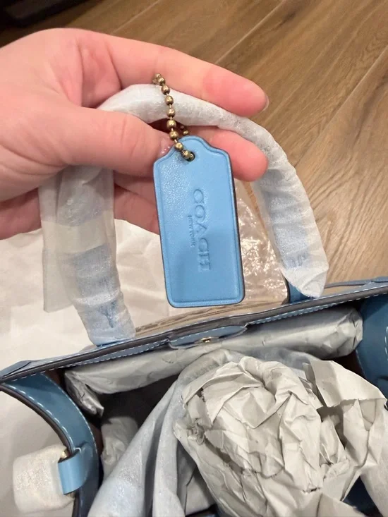 New Coach Pool Leather Natural Canvas Field Tote 22 Bag CH740 - Picture 5 of 8